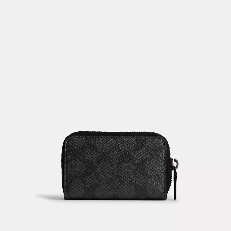 Small Zip Around Card Case In Signature Canvas