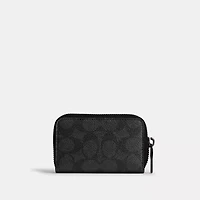 Small Zip Around Card Case In Signature Canvas