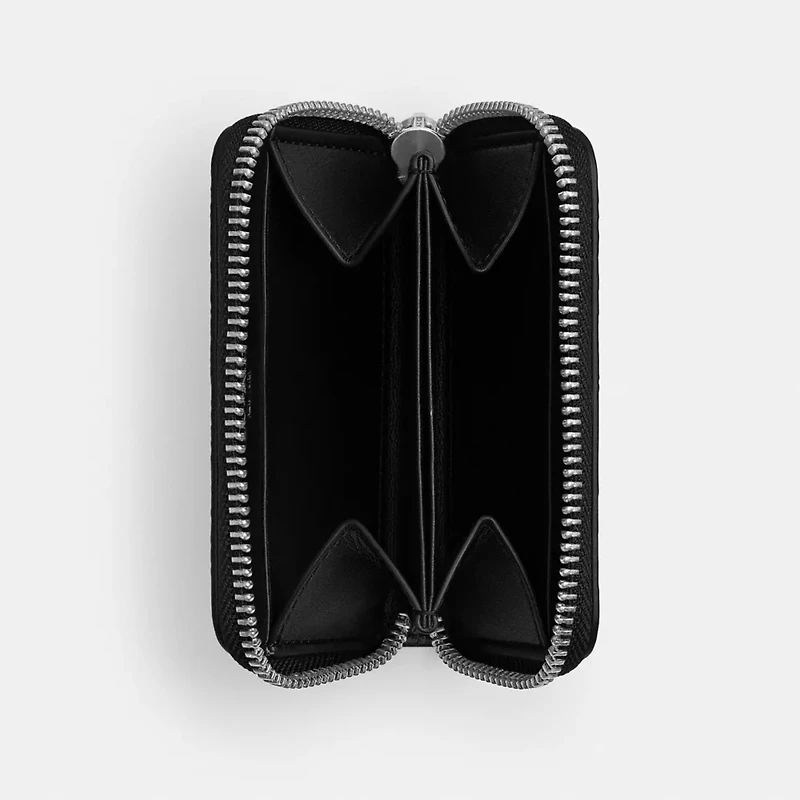 Small Zip Around Card Case Signature Canvas