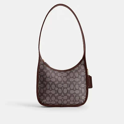 Curve Zip Bag In Signature Jacquard