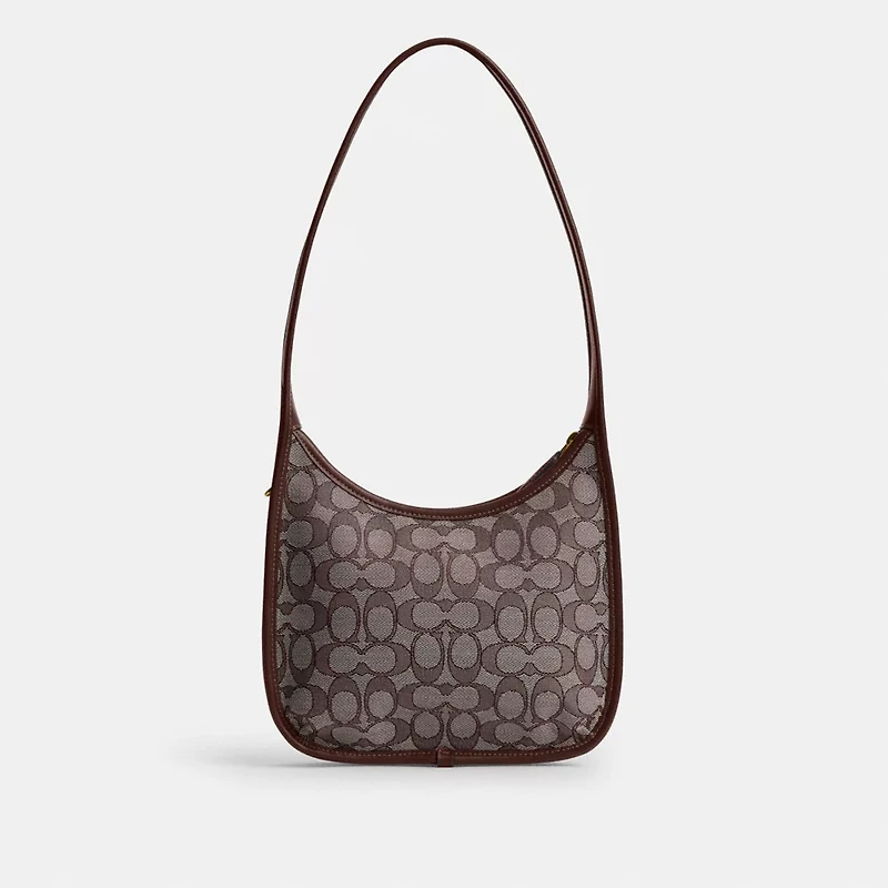 Curve Zip Bag In Signature Jacquard