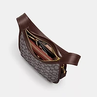 Curve Zip Bag In Signature Jacquard