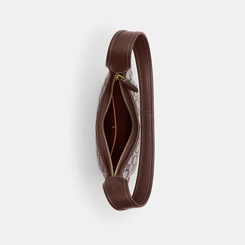 Curve Zip Bag In Signature Jacquard