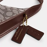 Curve Zip Bag In Signature Jacquard