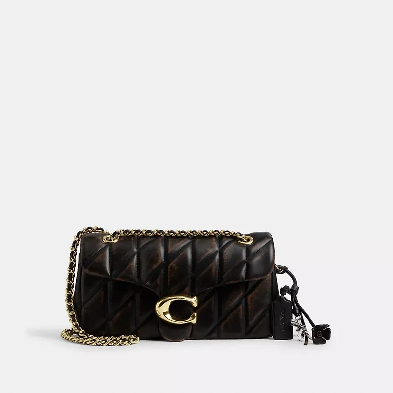 Tabby Shoulder Bag In Loved Leather With Quilting