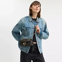 Tabby Shoulder Bag 20 In Loved Leather With Quilting