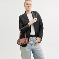 Swing Zip Bag 20 In Crystal Signature Jacquard