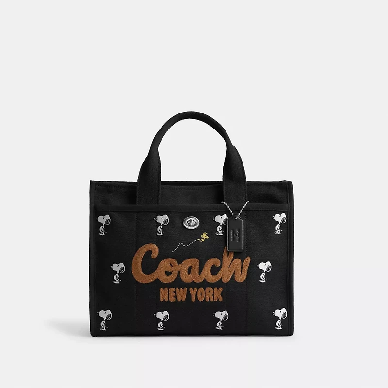 Coach X Peanuts Cargo Tote Bag With Snoopy Print
