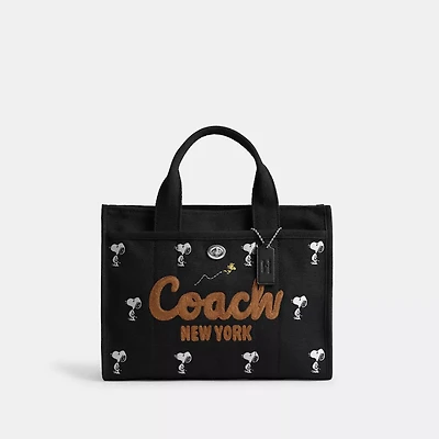 Coach X Peanuts Cargo Tote Bag With Snoopy Print