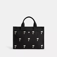 Coach X Peanuts Cargo Tote Bag With Snoopy Print