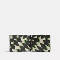 Slim Billfold Wallet With Geo Check Print