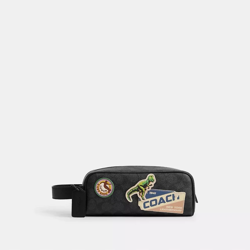 Travel Kit In Signature Canvas With Patches