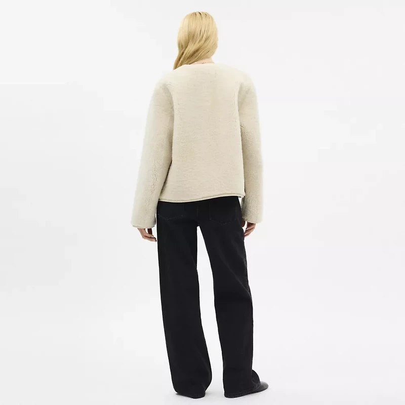 Shearling Cardigan Jacket