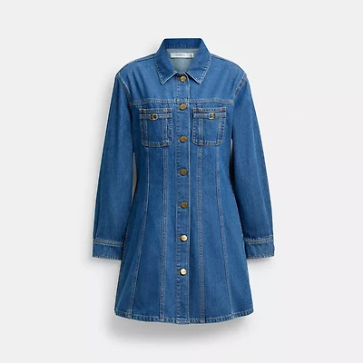 Long Sleeve Denim Dress Organic Cotton