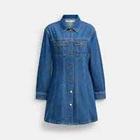 Long Sleeve Denim Dress Organic Cotton