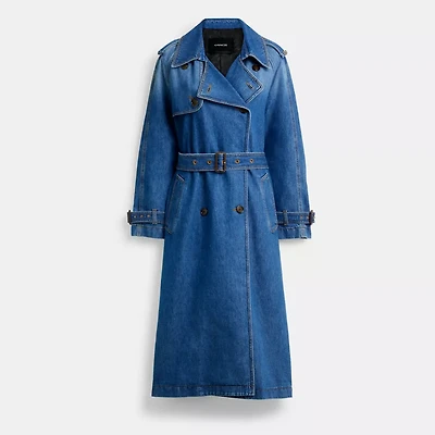 Relaxed Denim Trench Coat Organic Cotton