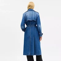 Relaxed Denim Trench Coat Organic Cotton