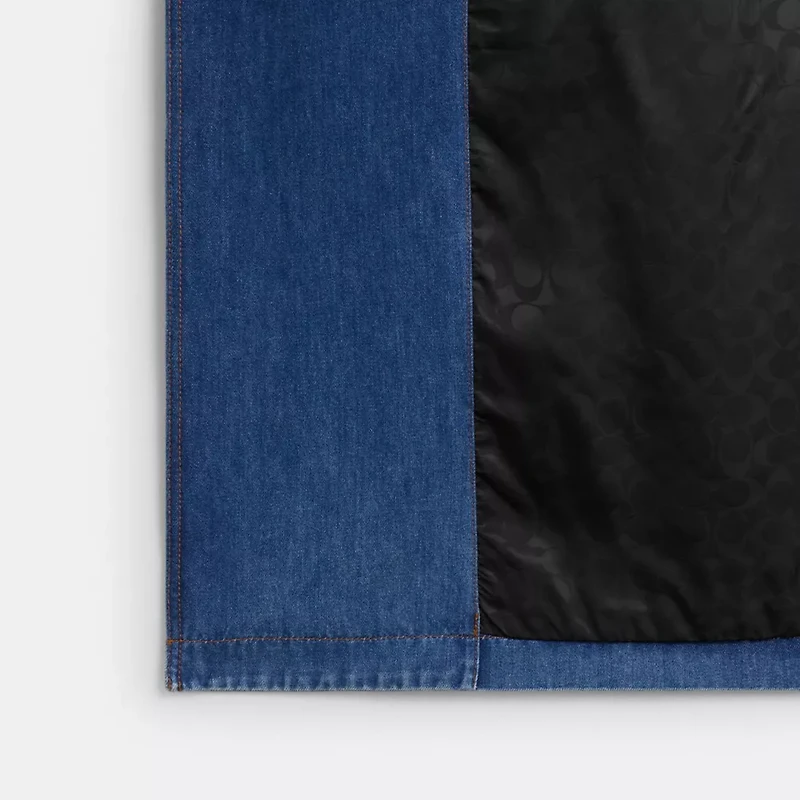 Relaxed Denim Trench Coat Organic Cotton