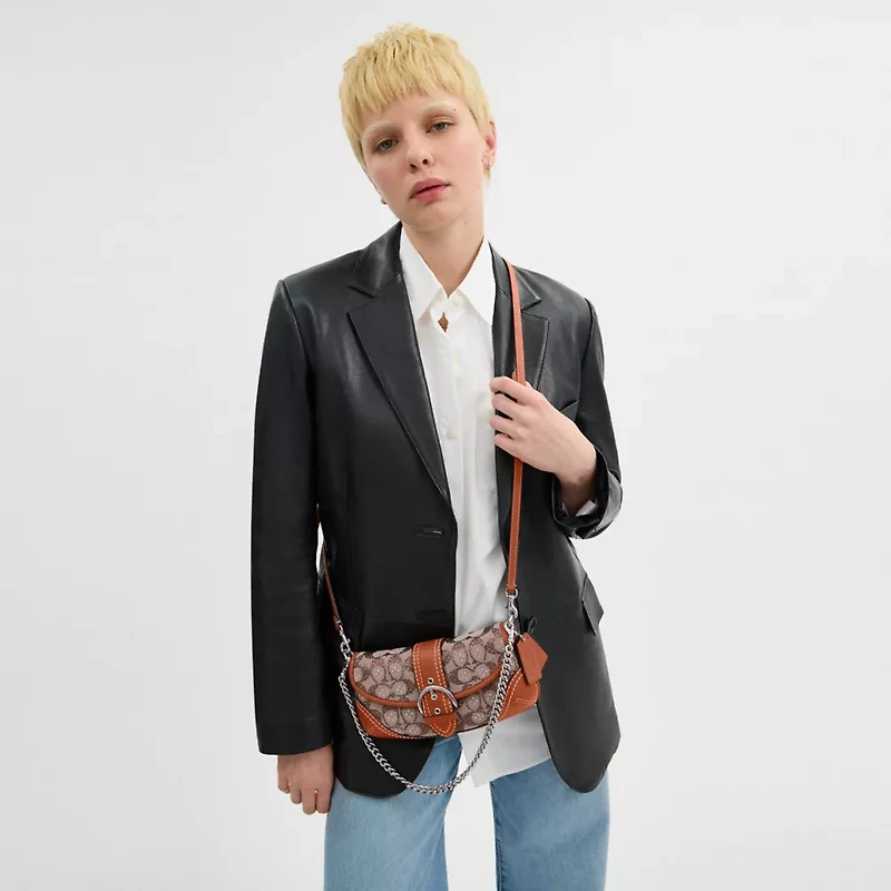 Soho Bag 25 In Crystal Signature Jacquard