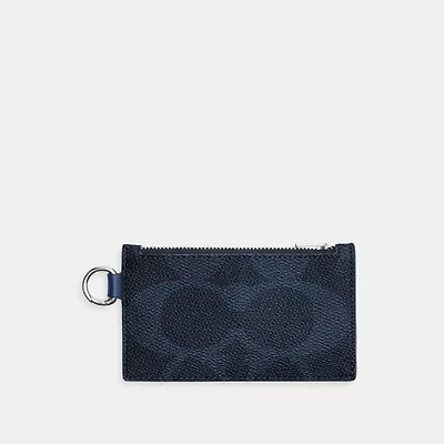 Zip Card Case In Maxi Signature Canvas