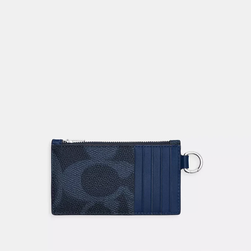 Zip Card Case In Maxi Signature Canvas
