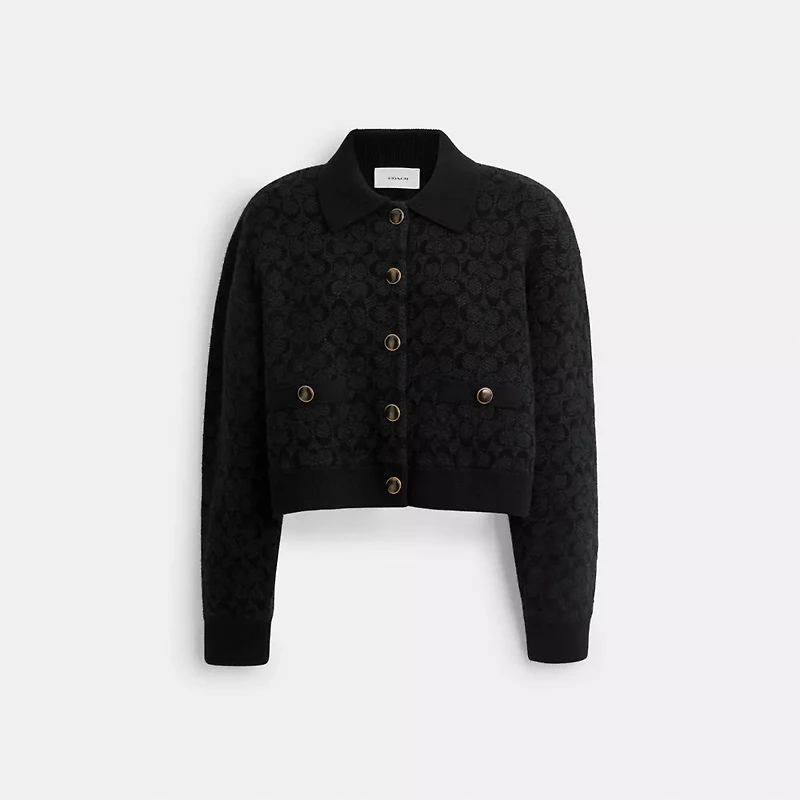 Signature Cropped Cardigan