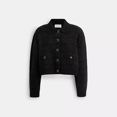Signature Cropped Cardigan