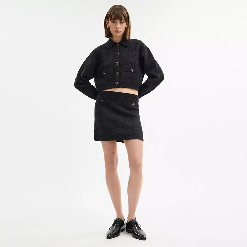 Signature Cropped Cardigan