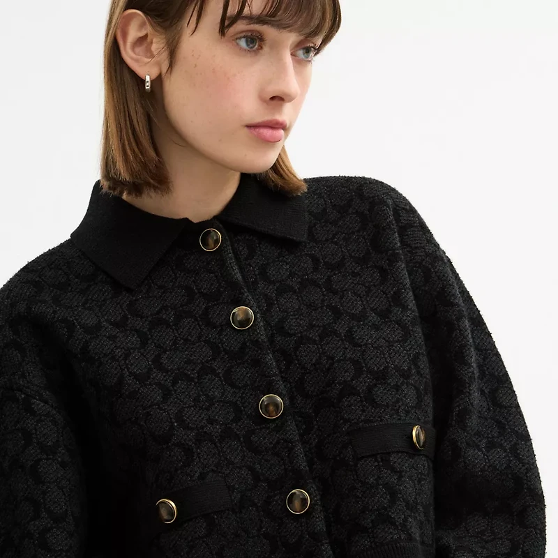 Signature Cropped Cardigan