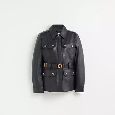 Restored Leather Belted Heritage Jacket