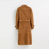 Restored Suede Trench Coat