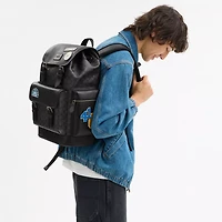 Sprint Backpack In Signature Canvas With Patches