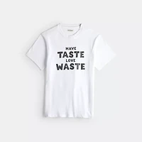 Relaxed T Shirt With Wasty Print