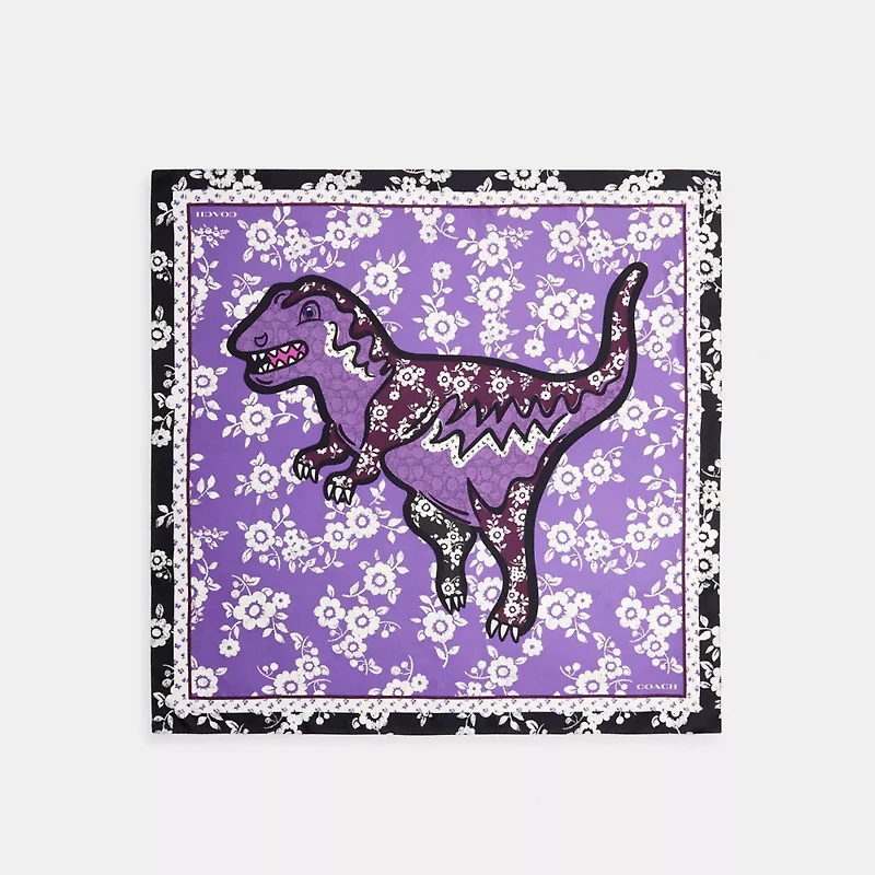 Jonie Floral Rexy Print Silk Square Scarf