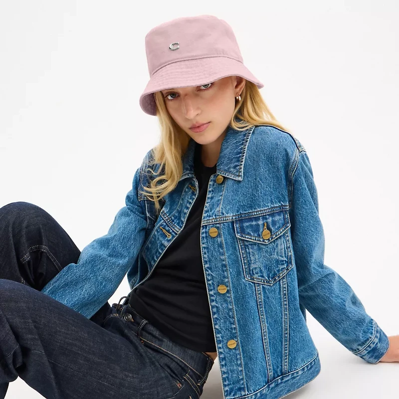 Quilted Denim Bucket Hat