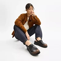 Sculpted C Platform Clog Loved Leather