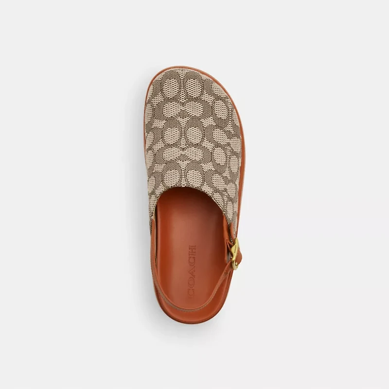 Sculpted C Platform Clog Signature Textile Jacquard