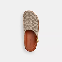 Sculpted C Platform Clog Signature Textile Jacquard