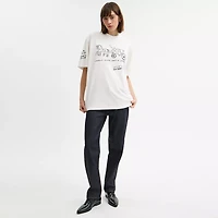 Heritage Sketch Print Relaxed T Shirt Organic Cotton