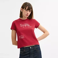 Heritage Sketch Print 90 S T Shirt Organic Cotton