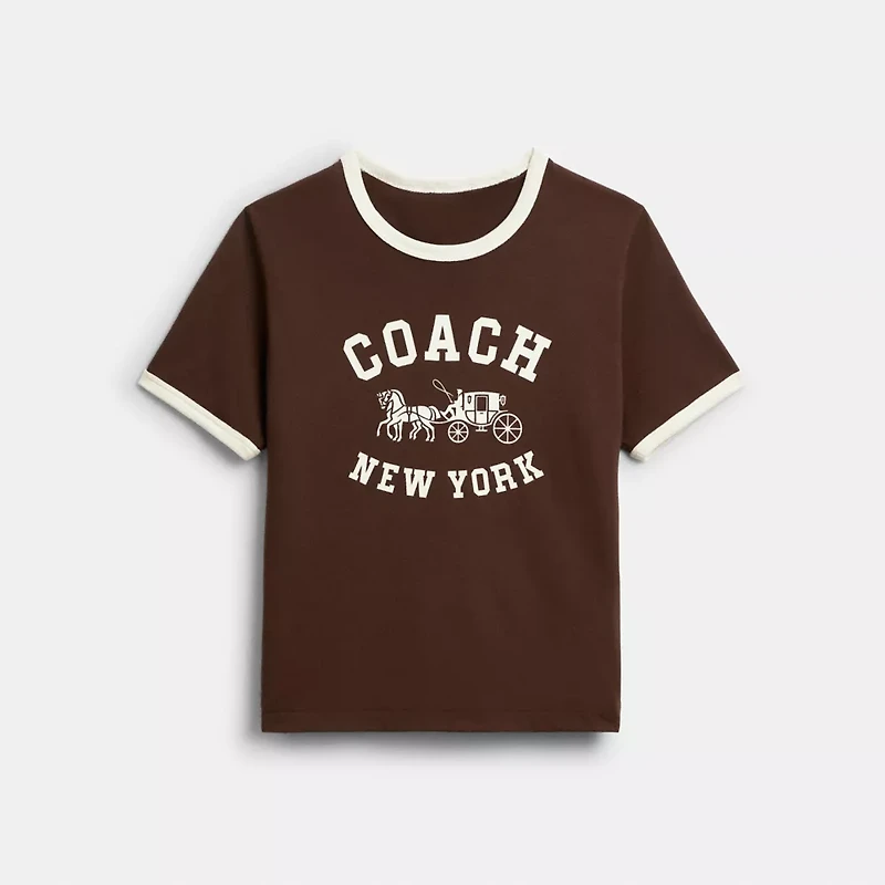 Horse And Carriage Ringer T Shirt Organic Cotton