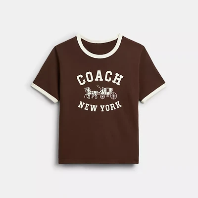 Horse And Carriage Ringer T Shirt Organic Cotton