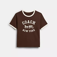 Horse And Carriage Ringer T Shirt Organic Cotton