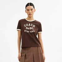 Horse And Carriage Ringer T-Shirt Organic Cotton