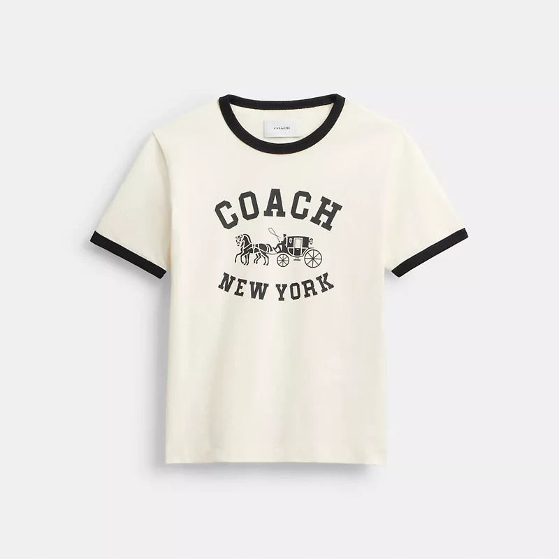 Horse And Carriage Ringer T Shirt Organic Cotton