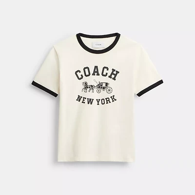 Horse And Carriage Ringer T Shirt Organic Cotton
