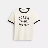 Horse And Carriage Ringer T Shirt Organic Cotton