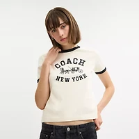 Horse And Carriage Ringer T Shirt Organic Cotton