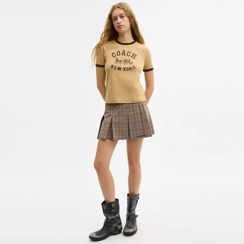 Horse And Carriage Ringer T-Shirt In Organic Cotton