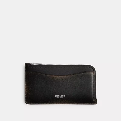 New York Zip Card Case In Loved Leather